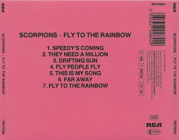 Scorpions - Fly To The Rainbow (CD, Album, RE, RP) - Image 2