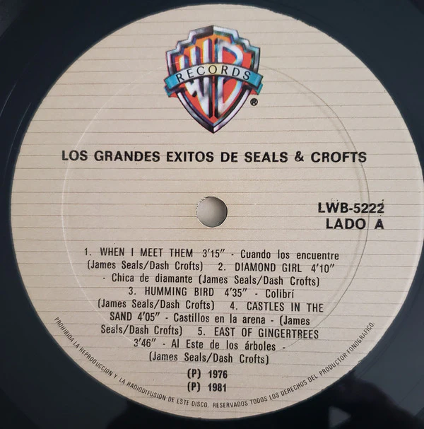 Seals & Crofts - Greatest Hits (LP, Comp, RE) - Image 3