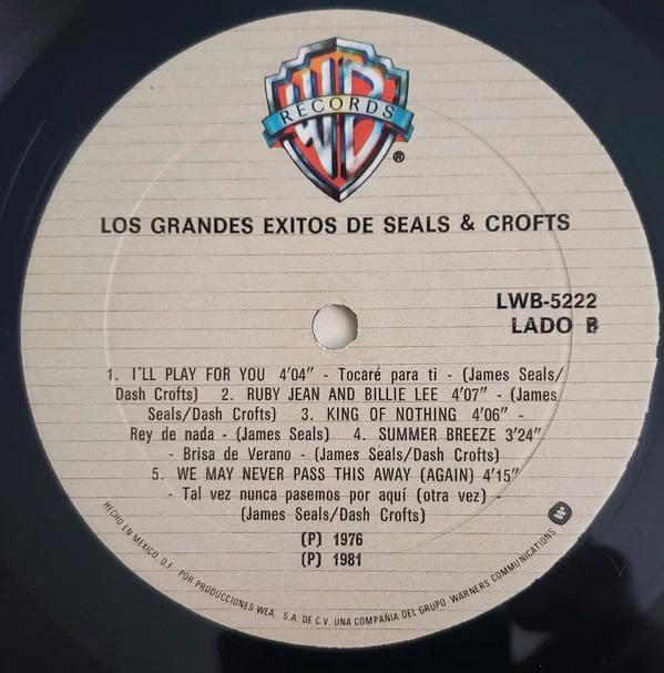 Seals & Crofts - Greatest Hits (LP, Comp, RE) - Image 4