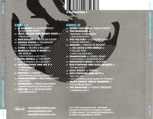 Seb Fontaine - Type Vol. 2 (2xCD, Mixed) - Image 2