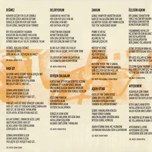 Serdar Ortaç - Aşk İçin (CD, Album) - Image 3