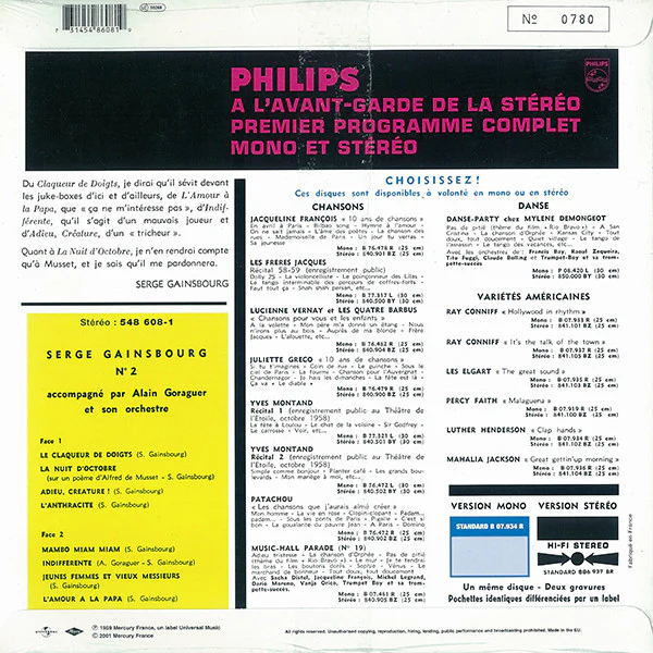 Serge Gainsbourg - N°2 (10", Album, Ltd, Num, RE) - Image 2