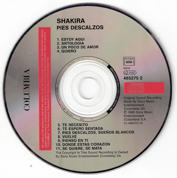 Shakira - Pies Descalzos (CD, Album) - Image 3