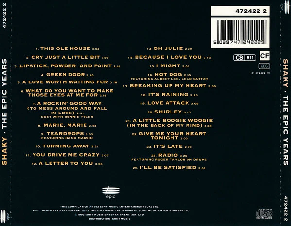 Shaky* - The Epic Years (CD, Comp) - Image 2