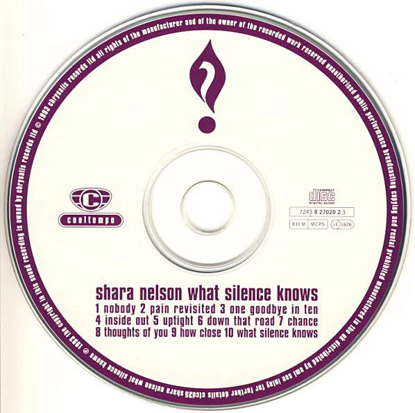 Shara Nelson - What Silence Knows (CD, Album, RP) - Image 3