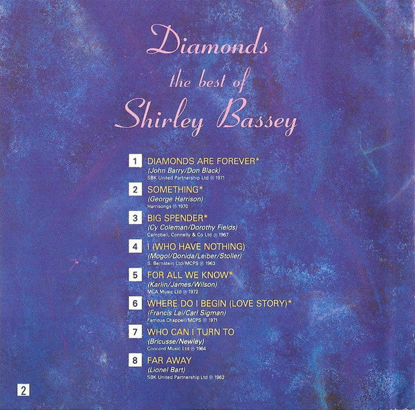 Shirley Bassey - Diamonds: The Best Of Shirley Bassey (CD, Comp) - Image 4