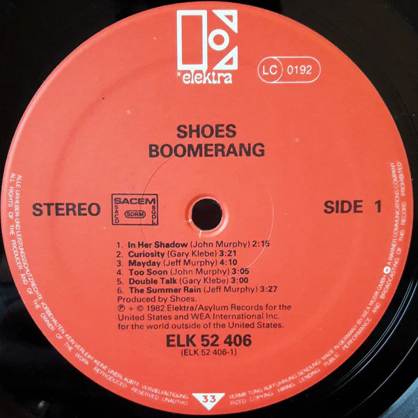 Shoes - Boomerang (LP, Album) - Image 3