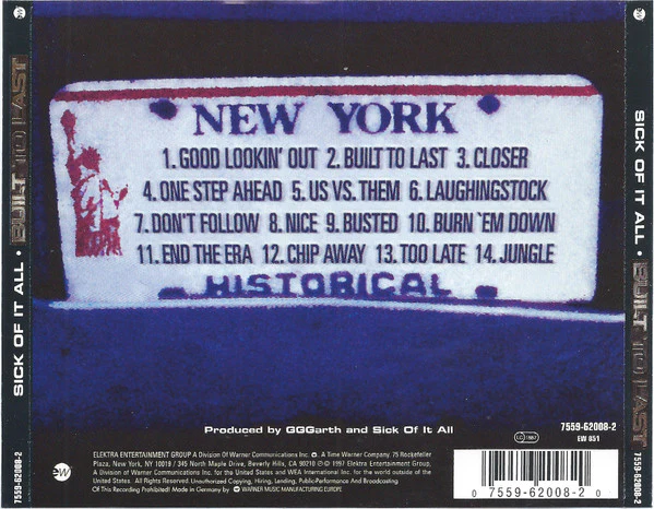 Sick Of It All - Built To Last (CD, Album) - Image 3