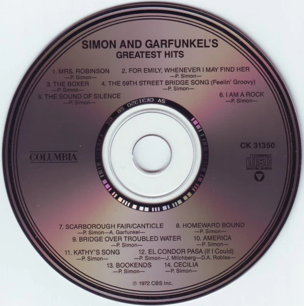 Simon And Garfunkel* - Simon And Garfunkel's Greatest Hits (CD, Comp, RE) - Image 4