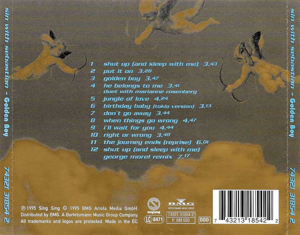 Sin With Sebastian - Golden Boy (CD, Album) - Image 2