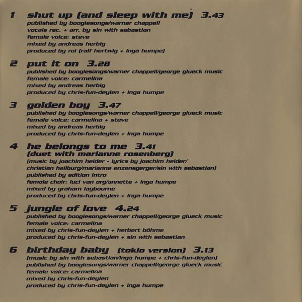 Sin With Sebastian - Golden Boy (CD, Album) - Image 5