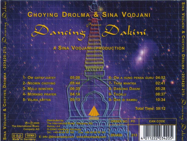 Sina Vodjani & Choying Drolma* - Dancing Dakini (CD, Album, RE) - Image 3