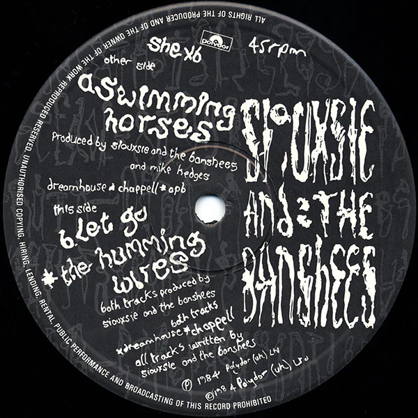 Siouxsie And The Banshees* - Swimming Horses (12", Single) - Image 4