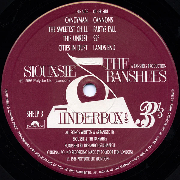 Siouxsie & The Banshees - Tinderbox (LP, Album) - Image 4