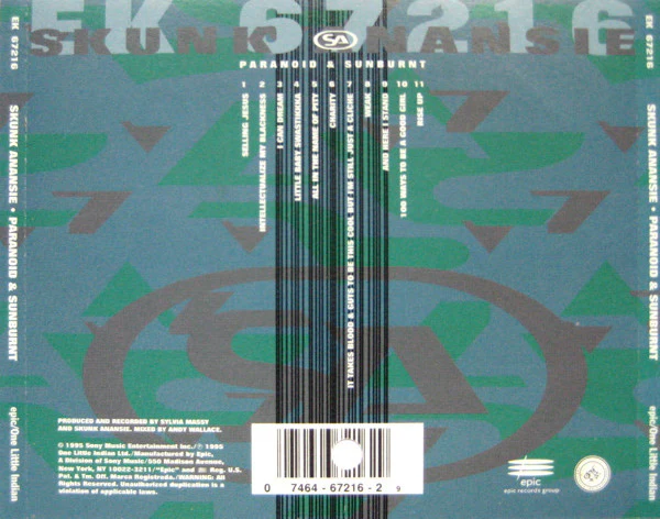 Skunk Anansie - Paranoid & Sunburnt (CD, Album) - Image 2