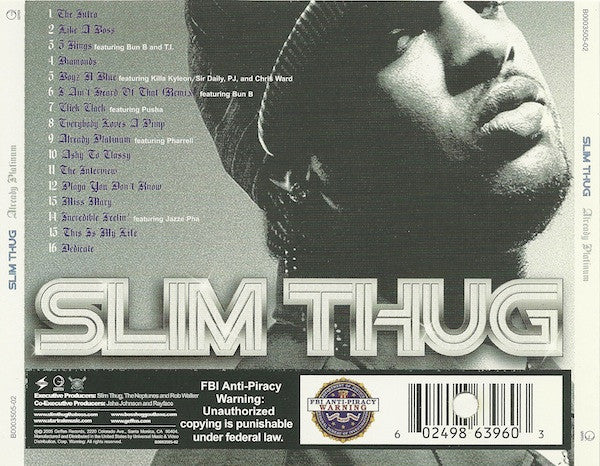 Slim Thug - Already Platinum (CD, Album) - Image 3