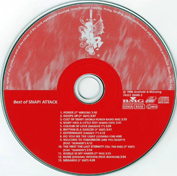 Snap! - Snap! Attack - Best Of (CD, Comp) - Image 3