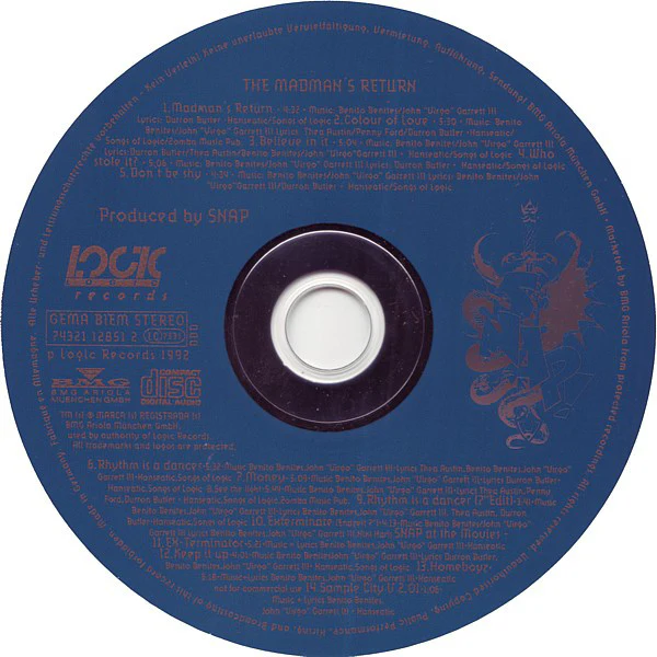Snap! - The Madman's Return (3rd Edition) (CD, Album, RE) - Image 3