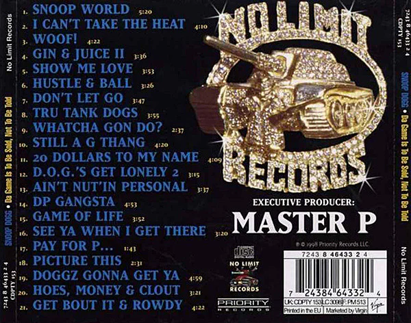 Snoop Dogg - Da Game Is To Be Sold, Not To Be Told (CD, Album, EMI) - Image 2