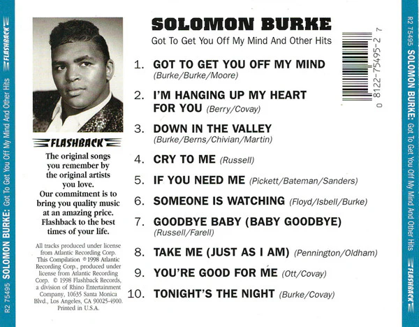 Solomon Burke - Got To Get You Off My Mind (CD, Comp) - Image 2