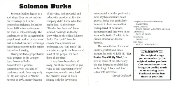 Solomon Burke - Got To Get You Off My Mind (CD, Comp) - Image 4