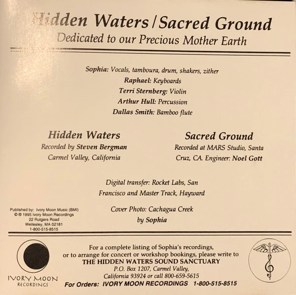 Sophia (6) - Hidden Waters / Sacred Ground (CD, Album, RE) - Image 4