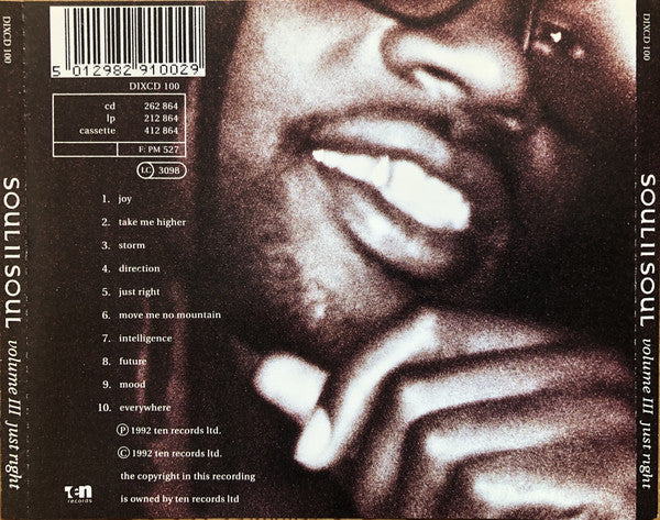 Soul II Soul - Volume III Just Right (CD, Album) - Image 2