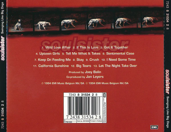 Soulsister - Swinging Like Big Dogs (CD, Album) - Image 2