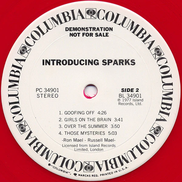 Sparks - Introducing Sparks (LP, Album, Promo, Red) - Image 4