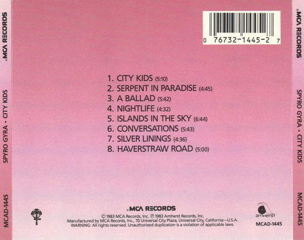 Spyro Gyra - City Kids (CD, Album, RE) - Image 3