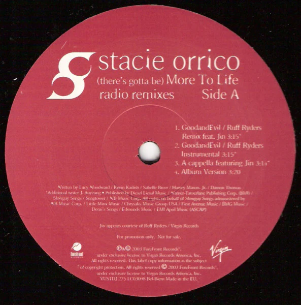 Stacie Orrico - (There's Gotta Be) More To Life (Radio Remixes) (12", Promo)