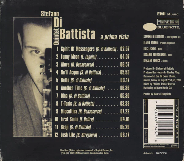 Stefano Di Battista Quintet - A Prima Vista (CD, Album) - Image 2