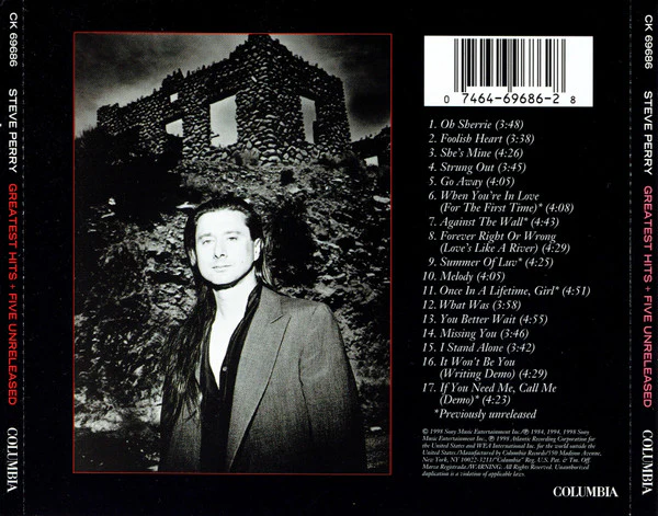 Steve Perry - Greatest Hits + Five Unreleased (CD, Comp) - Image 2