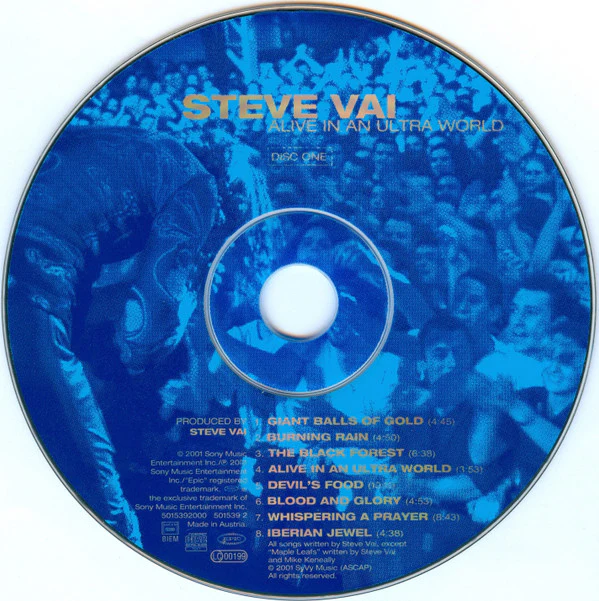 Steve Vai - Alive In An Ultra World (2xCD, Album) - Image 3