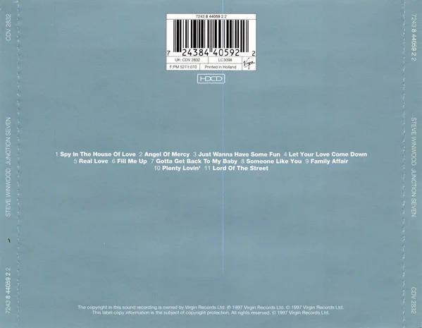 Steve Winwood - Junction Seven (HDCD, Album) - Image 2