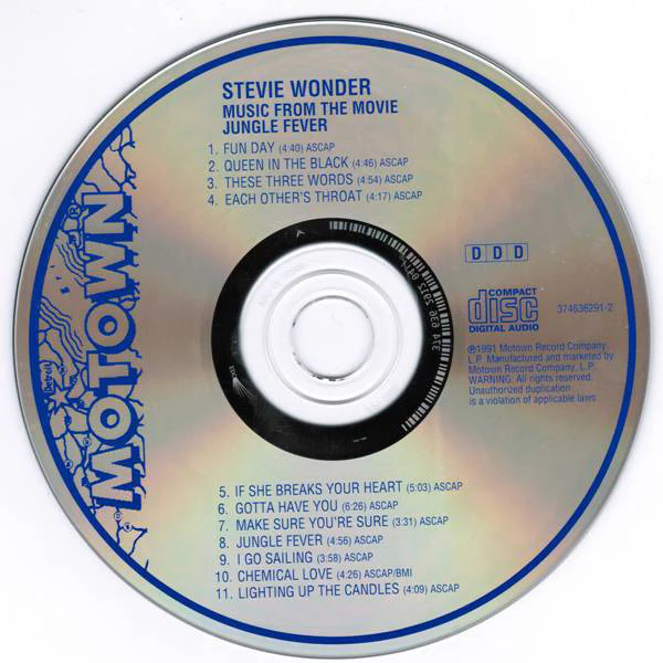 Stevie Wonder - Music From The Movie "Jungle Fever" (CD, Album, RE) - Image 3