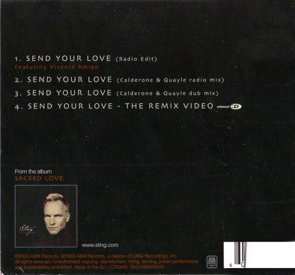 Sting - Send Your Love (CD, Single, Enh, Dig) - Image 4
