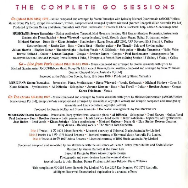Stomu Yamashta's Go - The Complete Go Sessions (2xCD, Comp) - Image 5