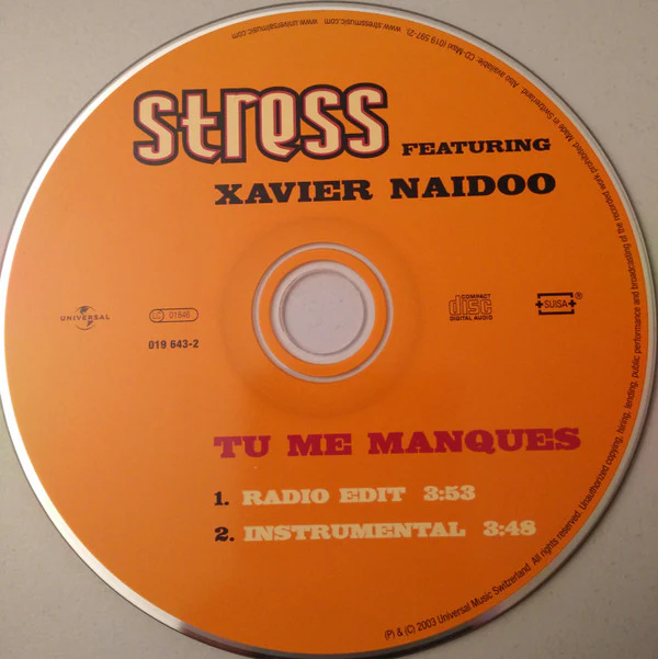Stress (12) Feat. Xavier Naidoo - Tu Me Manques (CD, Single, Car) - Image 2