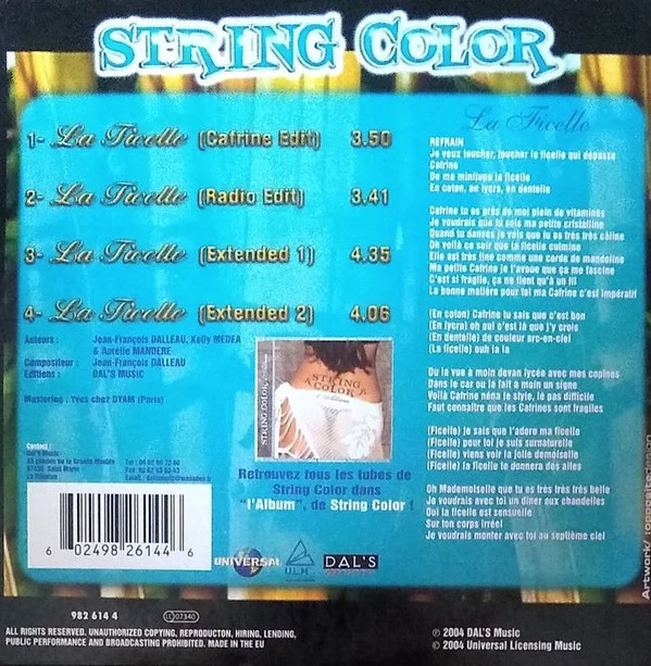 String Color - La Ficelle (CD, Single, Car) - Image 2