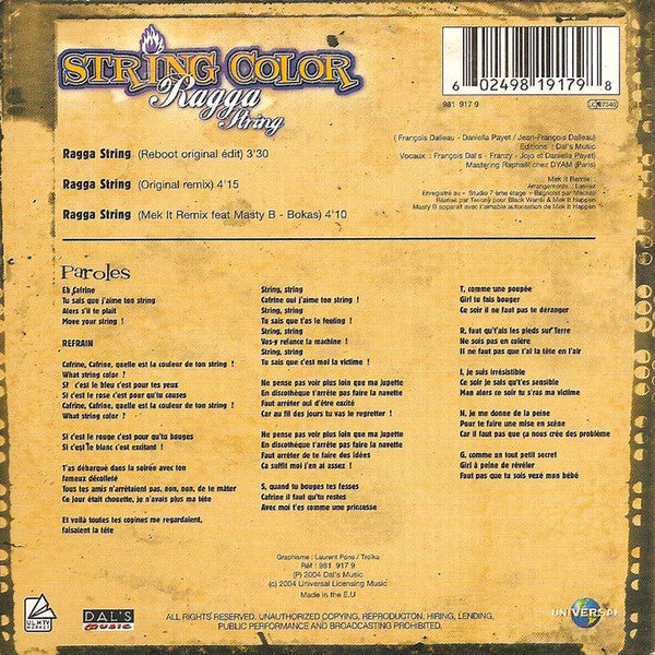 String Color - Ragga String (CD, Single, Car) - Image 2