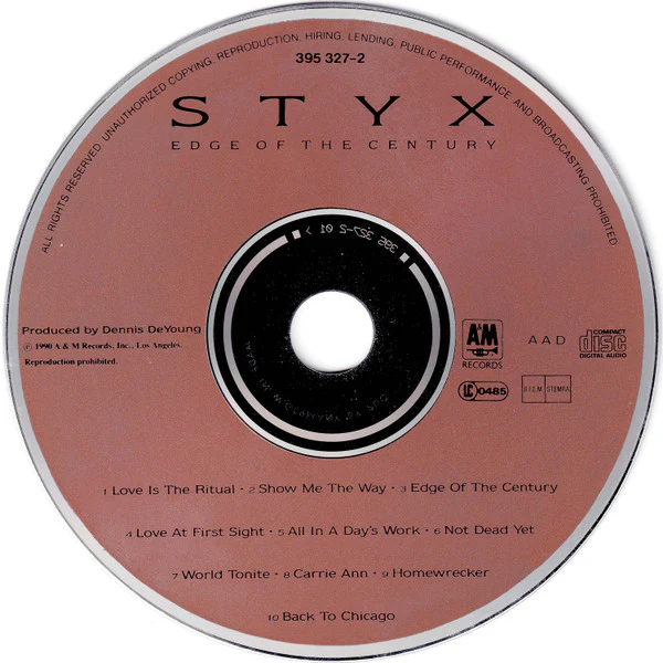 Styx - Edge Of The Century (CD, Album) - Image 3