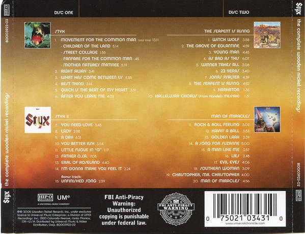 Styx - The Complete Wooden Nickel Recordings (2xCD, Comp, RE, RM) - Image 3