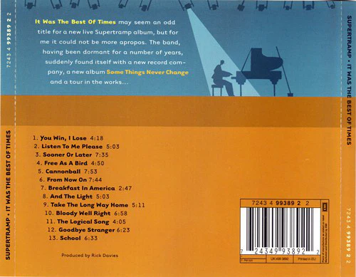 Supertramp - It Was The Best Of Times (CD, Album) - Image 2