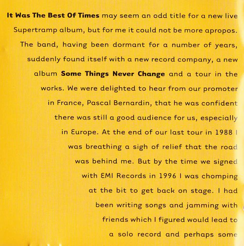 Supertramp - It Was The Best Of Times (CD, Album) - Image 4