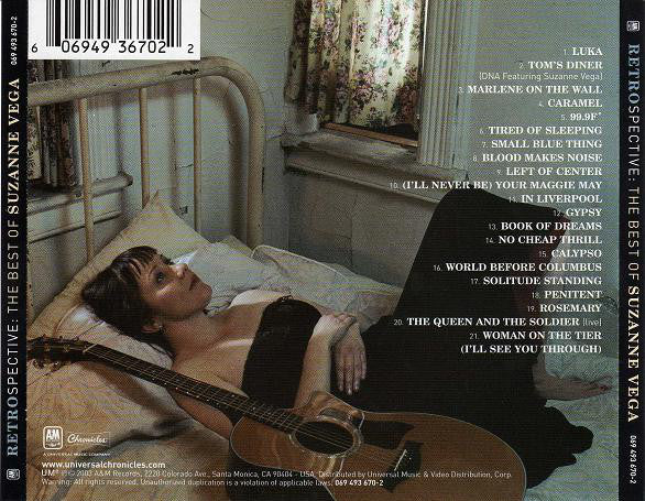 Suzanne Vega - Retrospective: The Best Of Suzanne Vega (CD, Comp) - Image 2