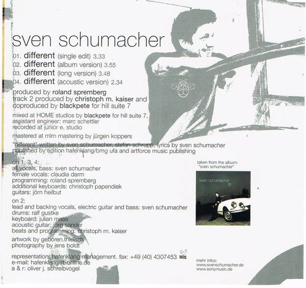 Sven Schumacher - Different (CD, Maxi) - Image 2