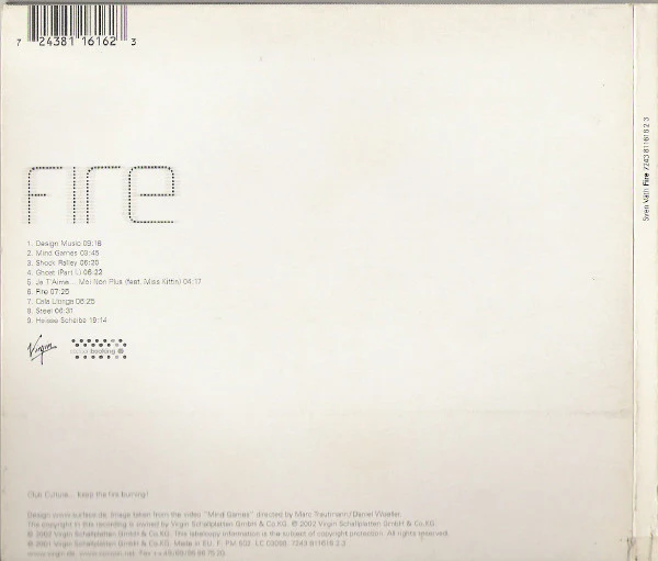 Sven Väth - Fire (CD, Album, Dig) - Image 2
