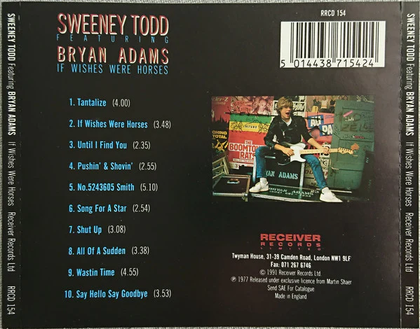 Sweeney Todd Featuring Bryan Adams - If Wishes Were Horses (CD, Album, RE) - Image 2