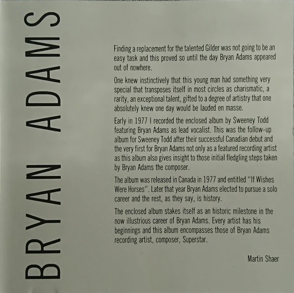 Sweeney Todd Featuring Bryan Adams - If Wishes Were Horses (CD, Album, RE) - Image 5